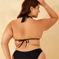 Women's Eyelet Multiway Tall Triangle Bikini Top - Wild Fable™ Black -Herday Fashion GUEST ee024ac0 0220 41dc b72c 5bc6637eee0c