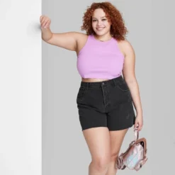 Women's High-Rise Cutoff Midi Jean Shorts - Wild Fable™ -Herday Fashion GUEST ef5bbcef 4ee0 45fd 9955 e4b52cbd795f