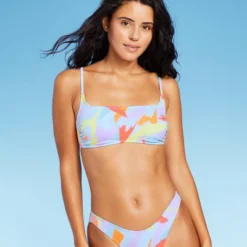 Women's Ribbed Square Neck Bralette Bikini Top - Wild Fable™ -Herday Fashion GUEST f402722b 04bc 466f 9287 a1d4cada4476