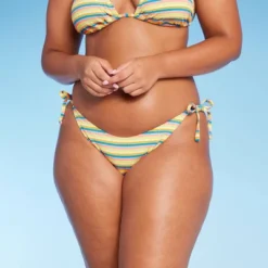 Women's Ribbed Extra Cheeky Extra High Leg Bikini Bottom - Wild Fable™ Blue/Green/Pink Striped 9 Women's Ribbed Extra Cheeky Extra High Leg Bikini Bottom - Wild Fable™ Blue/Green/Pink Striped -Herday Fashion GUEST f4d2aa09 f7d1 4446 9ff9 74042ff986f1