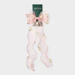 Rosette Sheer Ribbon Hair Bow - Wild Fable™ Pink