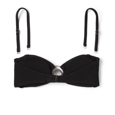 Women's Pucker Textured Center Front Shell Detail Bandeau Bikini Top - Wild Fable™ 8 Women's Pucker Textured Center Front Shell Detail Bandeau Bikini Top - Wild Fable™ - Image 6