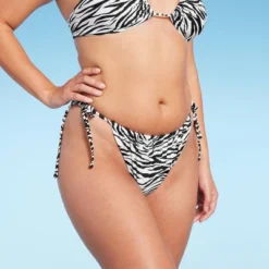 Women's Ultra High Leg Adjustable Coverage Bikini Bottom - Wild Fable™ Black/White Zebra Print -Herday Fashion GUEST f692f876 c832 4433 9f28 d5e9d228c4d5