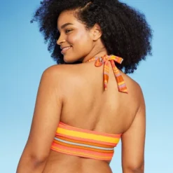 Women's Drawstring Ruched Halter Longline Bikini Top - Wild Fable™ -Herday Fashion GUEST f75bad60 1817 45b0 958b abe82c1ece2d