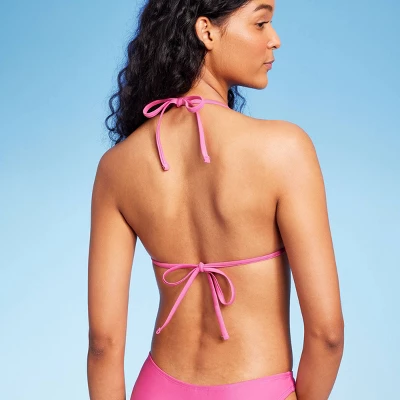 Women's Space Dye Crochete Triangle Bikini Top - Wild Fable™ Orange/Magenta 3 Women's Space Dye Crochete Triangle Bikini Top - Wild Fable™ Orange/Magenta