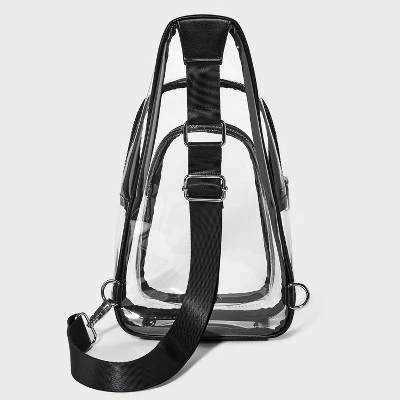 Flap Sling Crossbody Bag - Wild Fable™ Clear: Lightweight TPU Handbag With Adjustable Strap, Zip Closure, 26" Max Length 7 Flap Sling Crossbody Bag - Wild Fable™ Clear: Lightweight TPU Handbag With Adjustable Strap, Zip Closure, 26" Max Length - Image 5