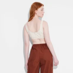 Women's Scoop Neck Reworked Denim Tiny Vest - Wild Fable™ -Herday Fashion GUEST fcd54eaa bbc6 4344 b5bc 70f38d76705f