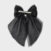 Bow Hair Barrette - Wild Fable™ Black: Fashion Clip, Solid Polyester, All Hair Types